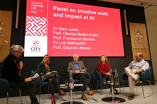 Institute for Creativity and AI launch event panellists.